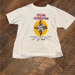 Vintage 1994 Charlotte NC Cycling Celebration Tee Hanes Heavyweight USA Large
